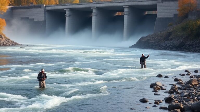 prime fishing spots below dams