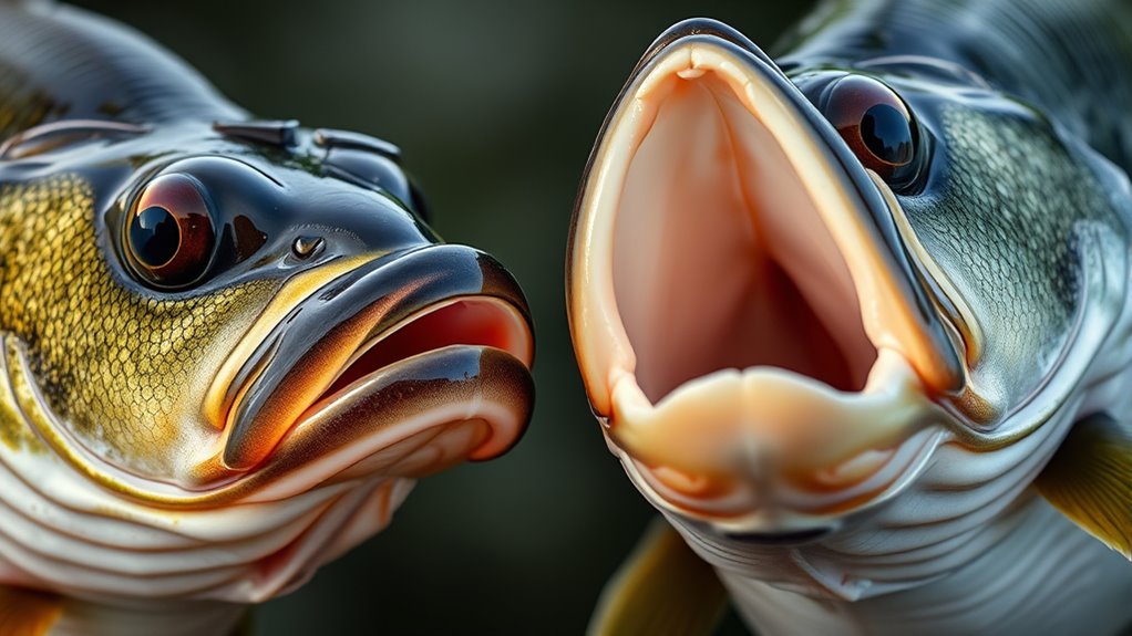 largemouth jaw extends past eye